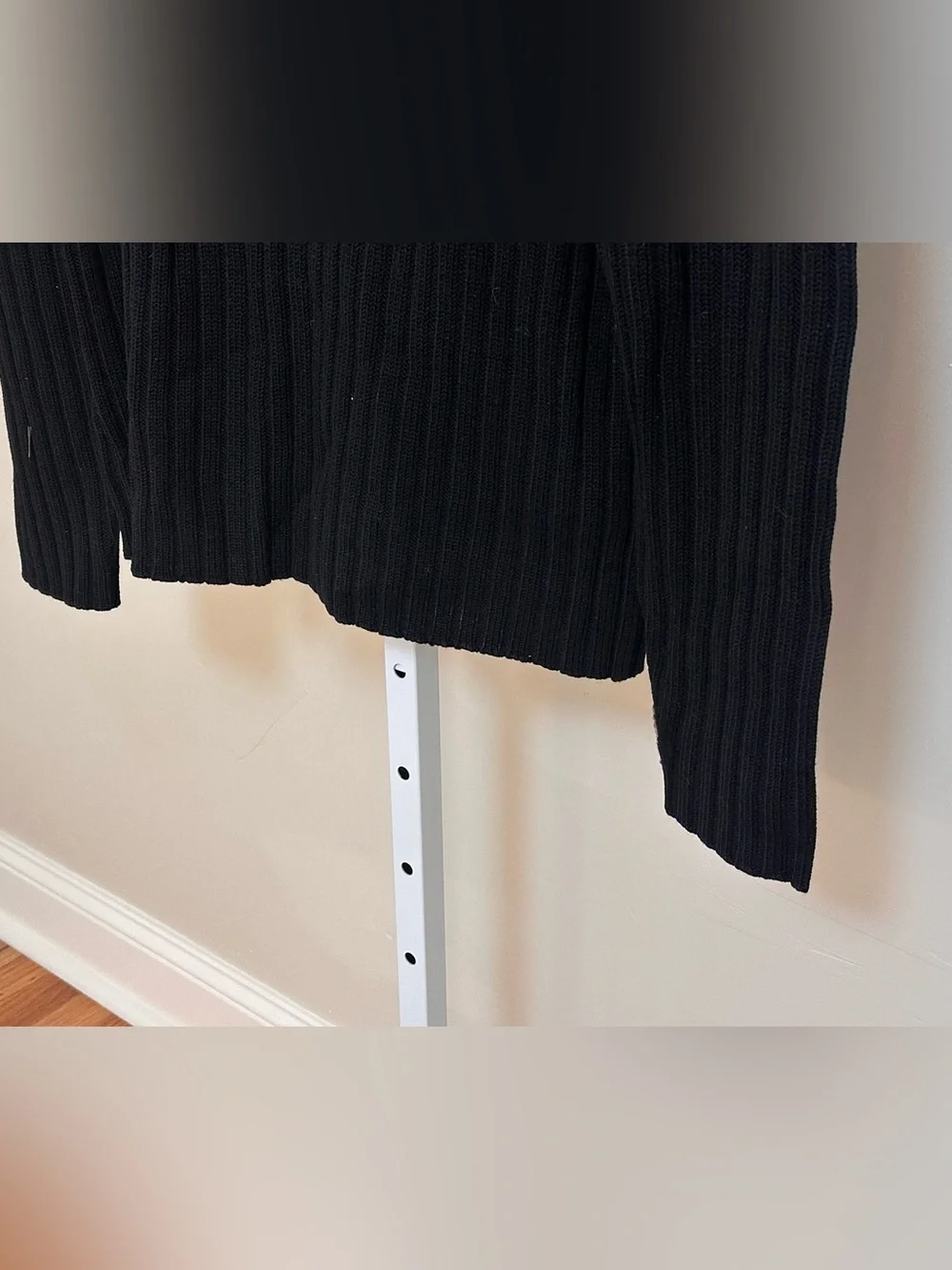 1990’s J.Crew Black Merino Wool Ribbed Turtleneck – Minimalist Quiet Luxury